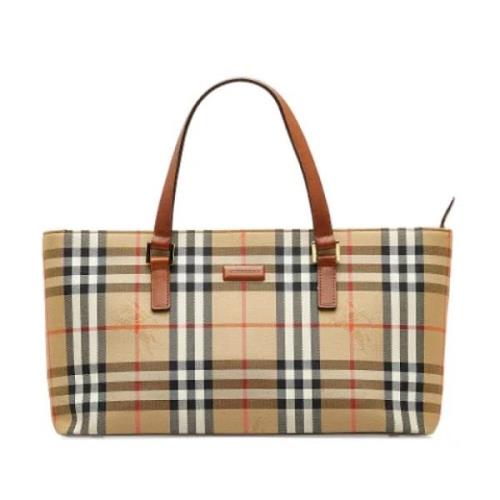 Pre-owned Brunt lerret Burberry veske