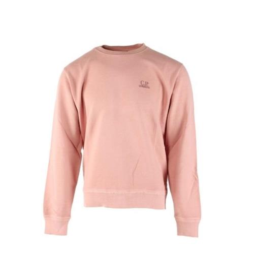 Rosa bomullsfleece genser for menn