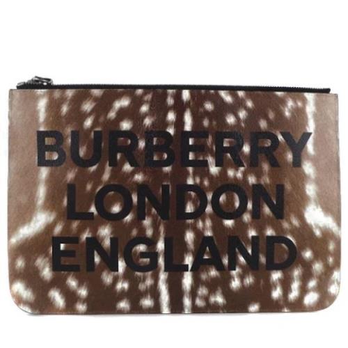 Pre-owned Brunt skinn Burberry Clutch