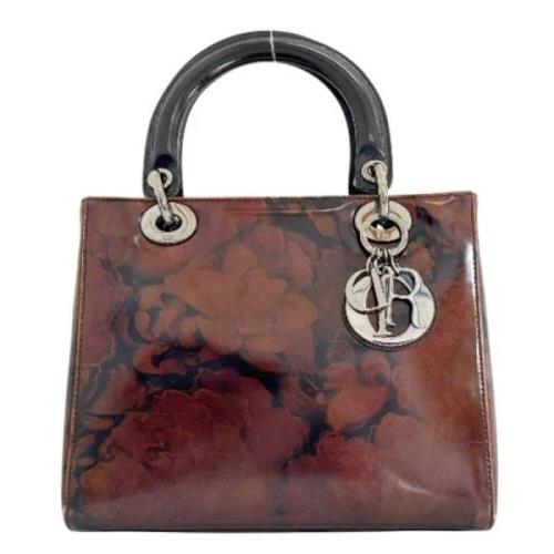 Pre-owned Brunt skinn Dior Lady Dior