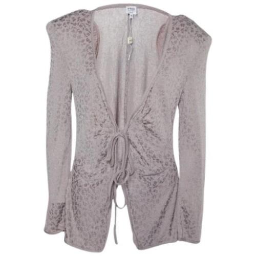 Pre-owned Lilla strikkede Armani Blazer-kolleksjoner