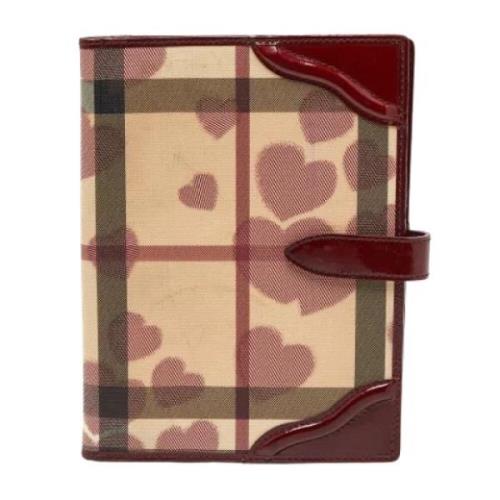 Pre-owned Burgunder lerret Burberry Agenda