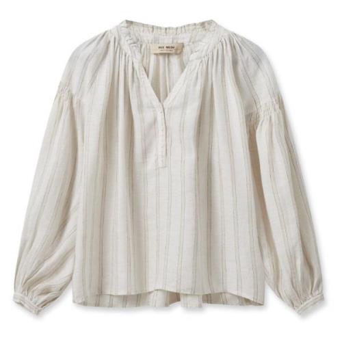 Safi Striped Linen Shirt - Ecru