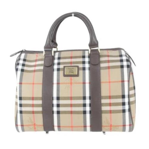 Pre-owned Brunt lerret Burberry Boston veske