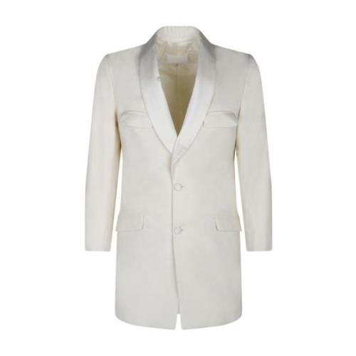 Kremhvit Ull-Silke Blazer