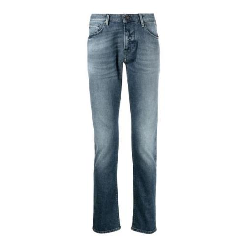 Slim Fit Denim Jeans for Menn