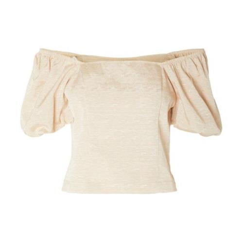 Firmina 2/4 On Off Shoulder Top B - Sandshell