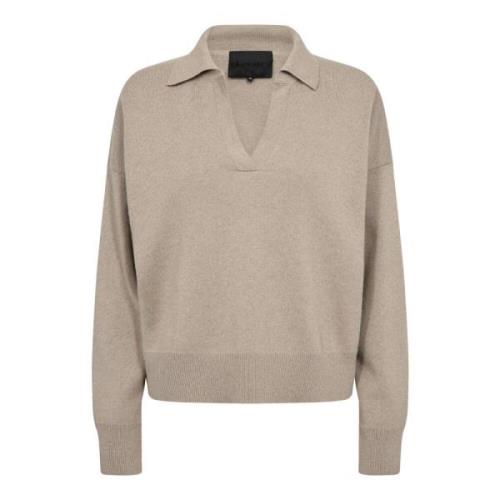 Beige V-hals Pullover Genser Lr-Winni 6