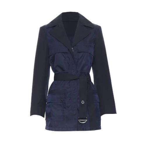 Navy Polyester Chloe jakke