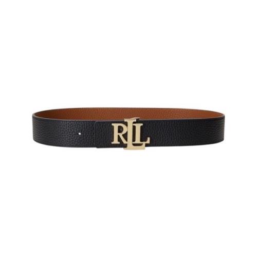 Reversibelt Skinnbelte Svart/Cognac