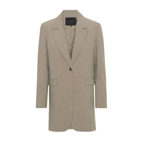 Beige Nat Blazer Chic Stil