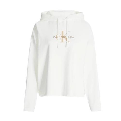 Oversized Hettegenser med Monogram Broderi