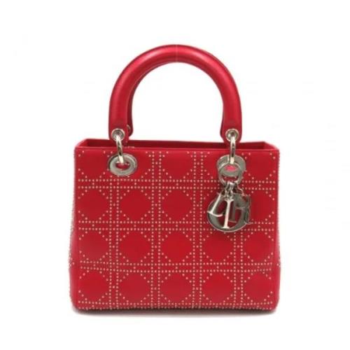 Pre-owned Rødt skinn Dior Lady Dior