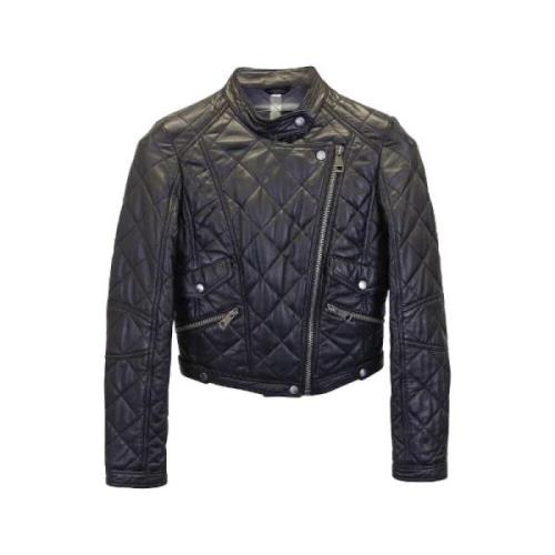 Pre-owned Leather outerwear