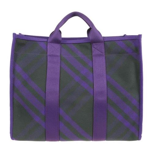 Canvas Check Tote Bag