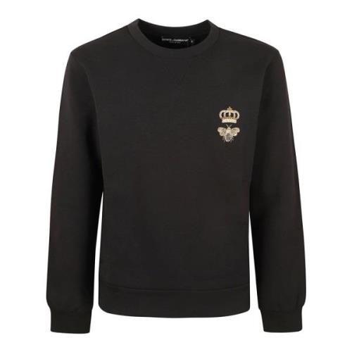 Svart Crewneck Genser