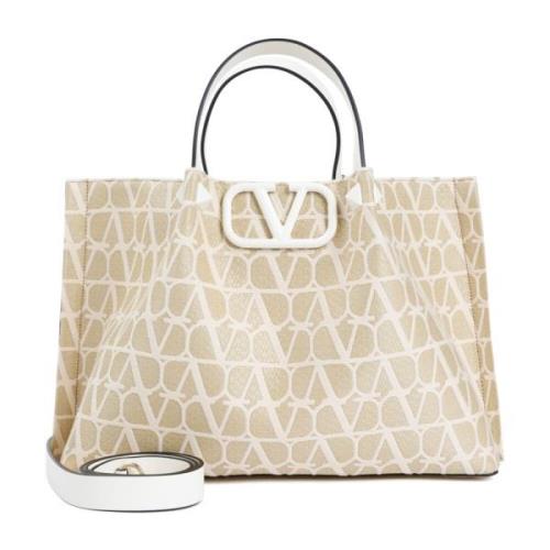 Ivory VLogo Medium Tote Skulderveske