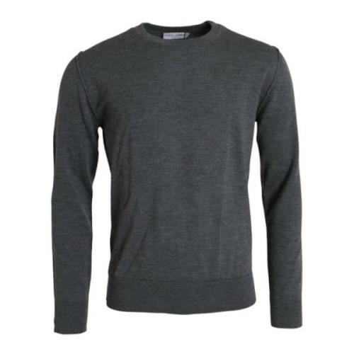 Mørk Grå Ull Crew Neck Sweater