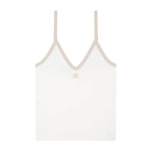 Kontrast V-hals tanktop