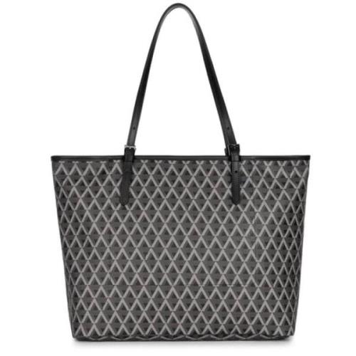 Geometrisk Shoppingbag i Noir