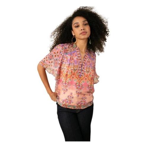 Rosa Adriana Bluse - Sommer Print