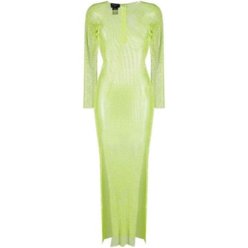 Glitrende Diamant Mesh Maxi Kjole