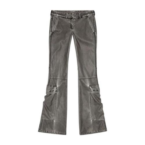 Svart Flared Cargo Jeans