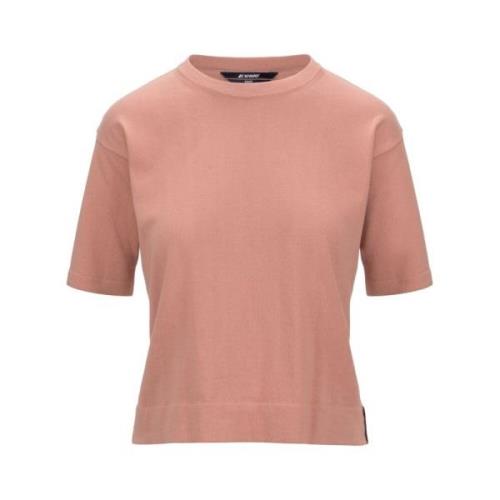 Elegant Feminin Rose Brown T-skjorte