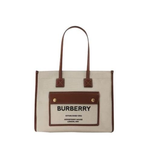 Beige bomull burberry tote