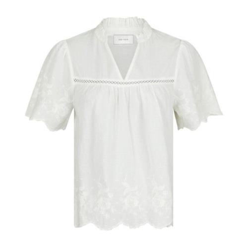 Brodert Bluse Off White