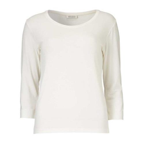 Myk Jerseybluse med 3/4-ermer