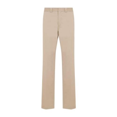 Beige Regular Fit Trousers