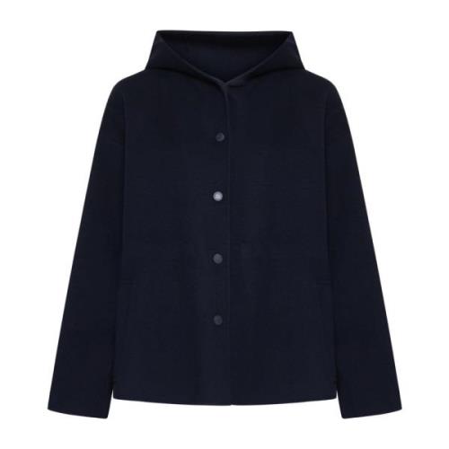 Navy Blue Wool Short Coat