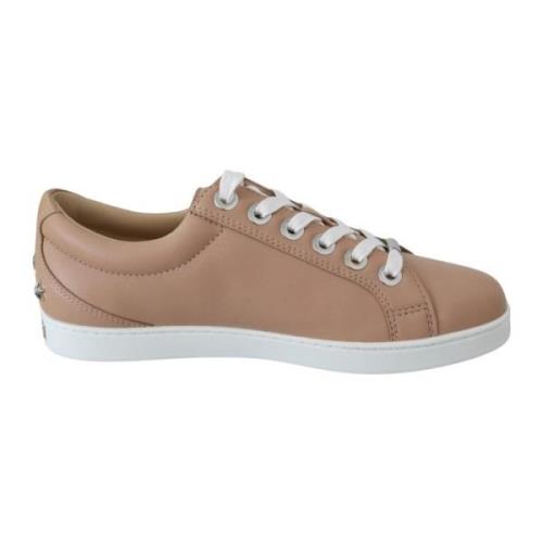 Pudderrosa Skinn Sneakers