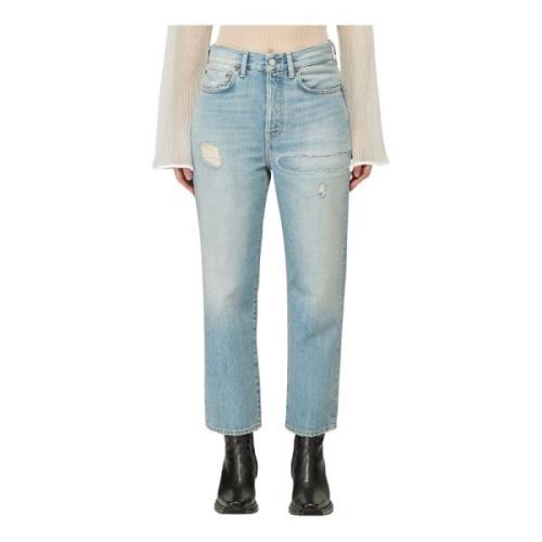 Lyseblå Mece Thigh Patch Jeans