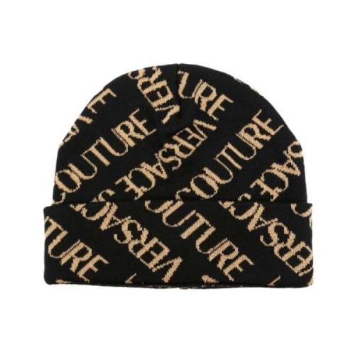 Intarsia-Strikket Logo Beanie