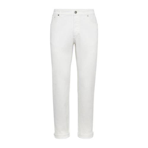 Hvite Denim Straight-Leg Jeans