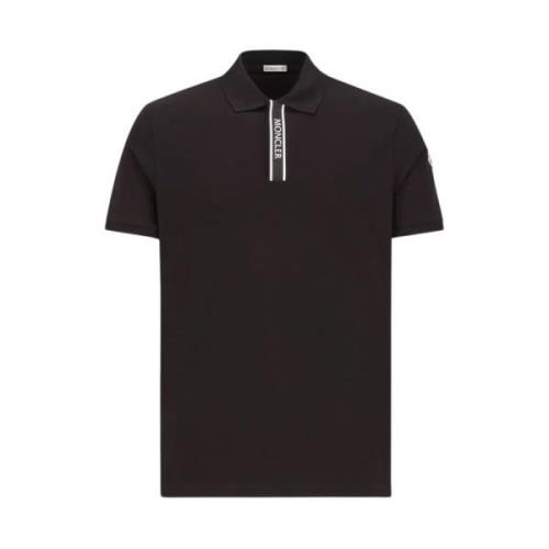 Svart Logo Motif Polo Shirt