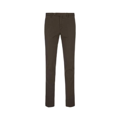 Slim Fit Brun Bomullsbukser