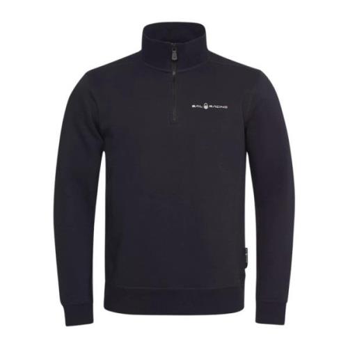 Navy Bowman Logo T-Neck Sweater