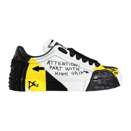 Graffiti Skinn Sneakers