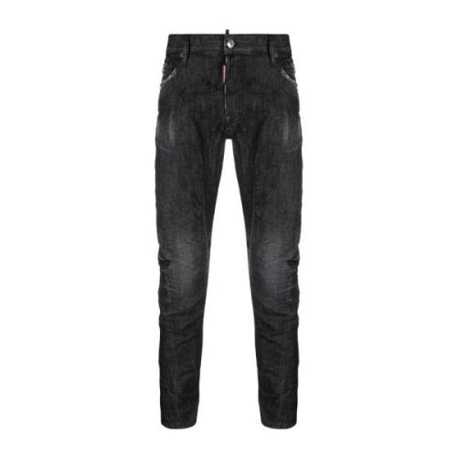 Sort Slim Fit Biker Jeans