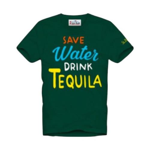 Kortermet tee Save water tequila