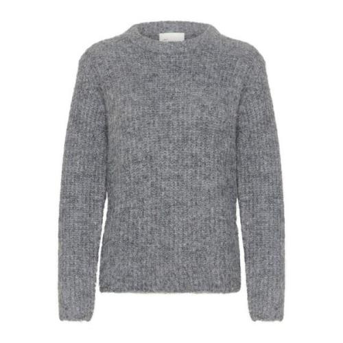 Strikket Pullover Iron Grey Melange