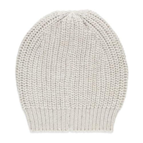 Ivory Cashmere Silke Beanie Lue Paljetter