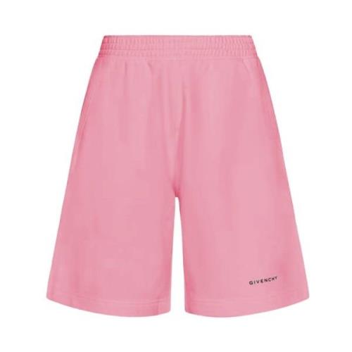 Herre Bomull Rosa Elastisk Midje Shorts