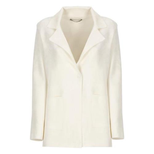 Ivory Ullblanding Blazer Jakke