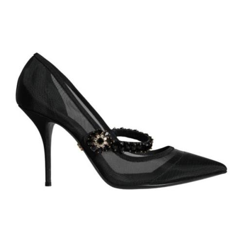 Krystall Mesh Mary Jane Pumps