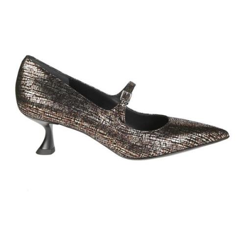 Metallic Mary Jane Pumps