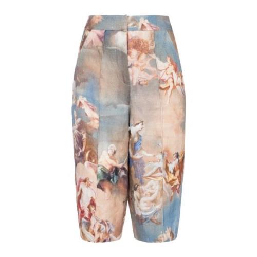 Himmeltrykt lerret Bermuda shorts